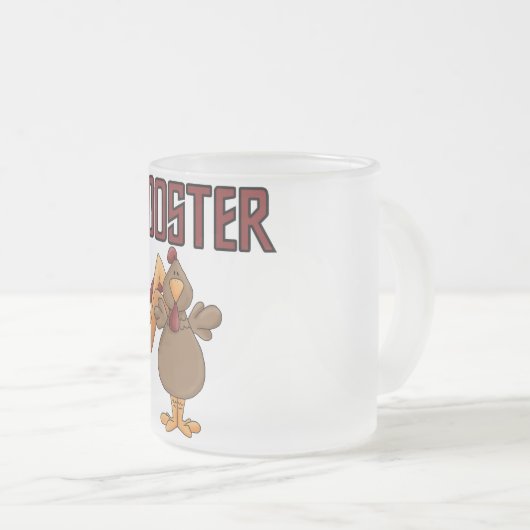 De T-shirts en de Giften van de haan Matglas Koffiemok (Voorkant rechts)