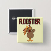 De T-shirts en de Giften van de haan Vierkante Button 5,1 Cm (Voorkant /achterkant)