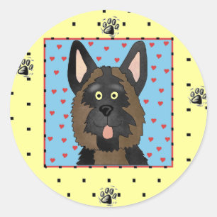 De T-shirts en de Giften van de Hond van de Duitse Ronde Sticker
