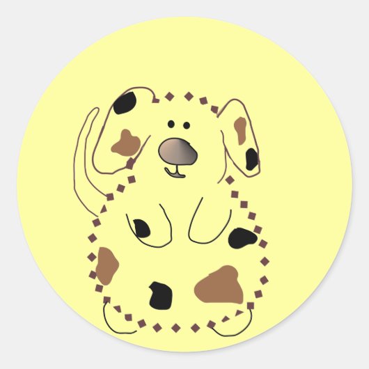 De T-shirts en de Giften van de Hond van de Ronde Sticker (Voorkant)