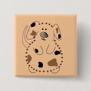 De T-shirts en de Giften van de Hond van de Vierkante Button 5,1 Cm