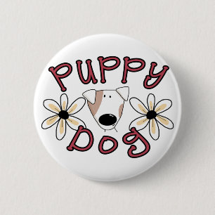 De T-shirts en de Giften van de Hond van het Puppy Ronde Button 5,7 Cm