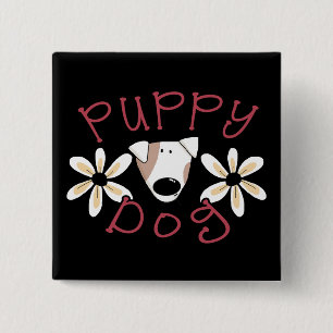 De T-shirts en de Giften van de Hond van het Puppy Vierkante Button 5,1 Cm