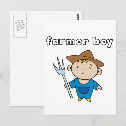 De T-shirts en de Giften van de Jongen van de Briefkaart (Voorkant / Achterkant)