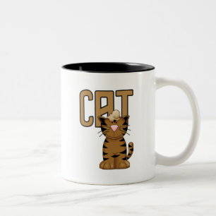 De T-shirts en de Giften van de kat Tweekleurige Koffiemok