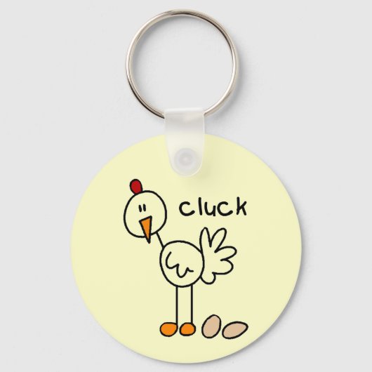 De T-shirts en de Giften van de Kip van het Cijfer Sleutelhanger (Voorkant)