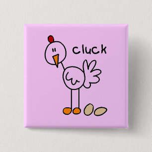 De T-shirts en de Giften van de Kip van het Cijfer Vierkante Button 5,1 Cm