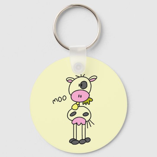 De T-shirts en de Giften van de Koe van het Cijfer Sleutelhanger (Voorkant)