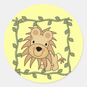 De T-shirts en de Giften van de Leeuw van het baby Ronde Sticker