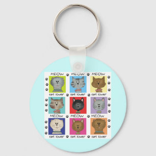 De T-shirts en de Giften van de Minnaar van de Kat Sleutelhanger