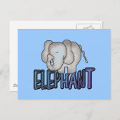 De T-shirts en de Giften van de olifant Briefkaart (Voorkant / Achterkant)