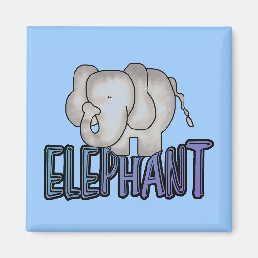 De T-shirts en de Giften van de olifant Magneet (Voorkant)