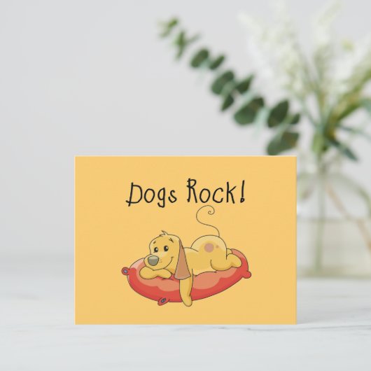De T-shirts en de Giften van de Rots van honden Briefkaart (Staand voorkant)