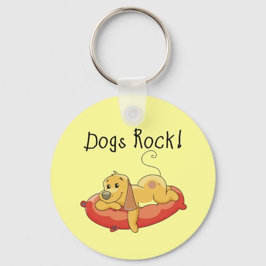 De T-shirts en de Giften van de Rots van honden Sleutelhanger (Voorkant)