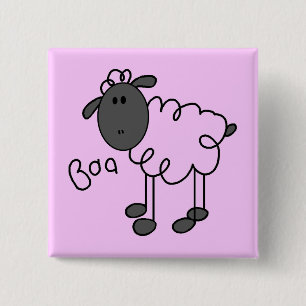 De T-shirts en de Giften van de Schapen van het Vierkante Button 5,1 Cm
