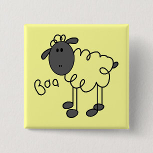 De T-shirts en de Giften van de Schapen van het Vierkante Button 5,1 Cm