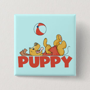De T-shirts en de Giften van de Spelen van het pup Vierkante Button 5,1 Cm