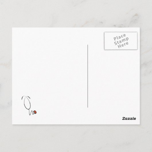 De T-shirts en de Giften van de stethoscoop Briefkaart (Achterkant)