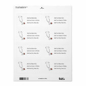 De T-shirts en de Giften van de stethoscoop Etiket (Full Sheet)