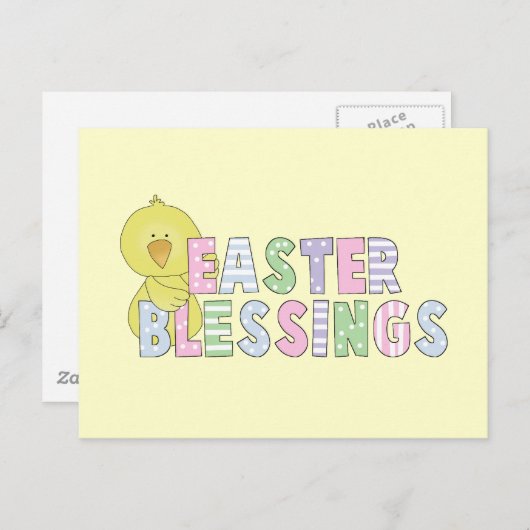 De T-shirts en de Giften van de Zegen van Pasen Feestdagenkaart (Voorkant / Achterkant)