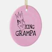 De T-shirts en de Giften van Grampa van de koning Keramisch Ornament (Rechts)
