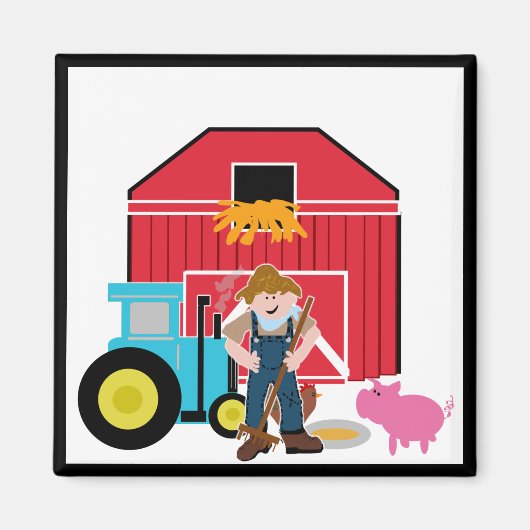 De T-shirts en de Giften van het boerenerf Magneet (Voorkant)