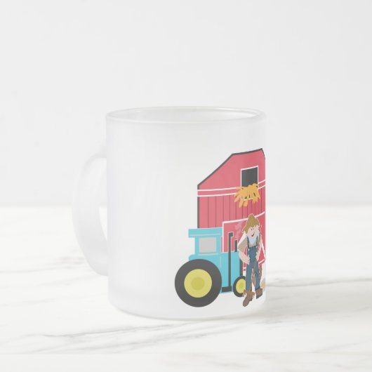 De T-shirts en de Giften van het boerenerf Matglas Koffiemok (Voorkant links)