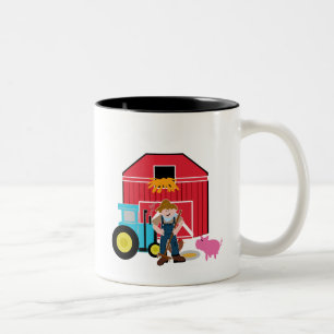 De T-shirts en de Giften van het boerenerf Tweekleurige Koffiemok