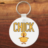 De T-shirts en de Giften van het kuiken Sleutelhanger (Voorkant)