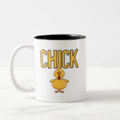 De T-shirts en de Giften van het kuiken Tweekleurige Koffiemok (Links)