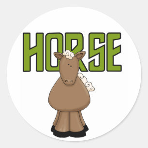 De T-shirts en de Giften van het paard Ronde Sticker