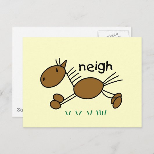 De T-shirts en de Giften van het Paard van het Briefkaart (Voorkant / Achterkant)