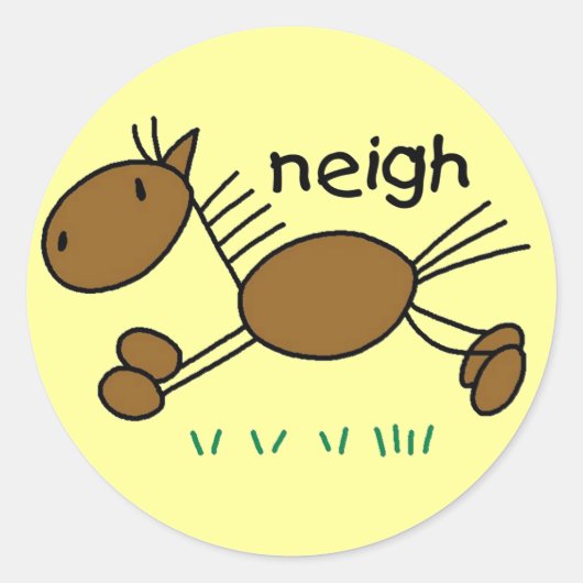 De T-shirts en de Giften van het Paard van het Ronde Sticker (Voorkant)