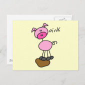 De T-shirts en de Giften van het Varken van het Briefkaart (Voorkant / Achterkant)