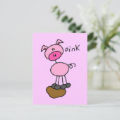 De T-shirts en de Giften van het Varken van het Briefkaart (Staand voorkant)