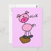 De T-shirts en de Giften van het Varken van het Briefkaart (Voorkant / Achterkant)
