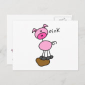 De T-shirts en de Giften van het Varken van het Briefkaart (Voorkant / Achterkant)