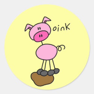 De T-shirts en de Giften van het Varken van het Ronde Sticker