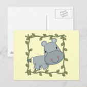 De T-shirts en de Giften van Hippo van het baby Briefkaart (Voorkant / Achterkant)