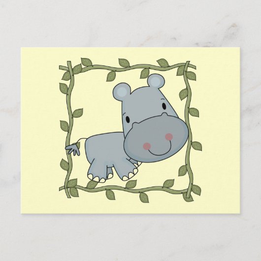 De T-shirts en de Giften van Hippo van het baby Briefkaart (Voorkant)