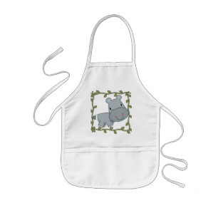 De T-shirts en de Giften van Hippo van het baby Kinder Schort