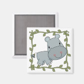 De T-shirts en de Giften van Hippo van het baby Magneet (Voorkant / Achterkant)