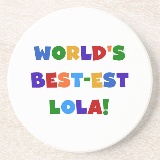 De T-shirts en de Giften van Lola van het best-est Zandsteen Onderzetter (Voorkant)