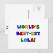 De T-shirts en de Giften van Lola van het Briefkaart (Voorkant / Achterkant)
