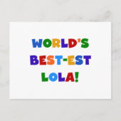 De T-shirts en de Giften van Lola van het Briefkaart (Voorkant)