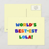 De T-shirts en de Giften van Lola van het Briefkaart (Voorkant / Achterkant)