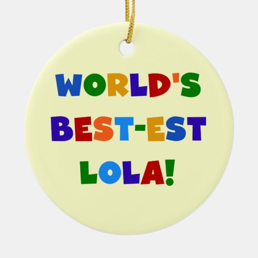 De T-shirts en de Giften van Lola van het Keramisch Ornament (Voorkant)
