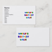 De T-shirts en de Giften van Lola van het Visitekaartje (Voorkant / Achterkant)