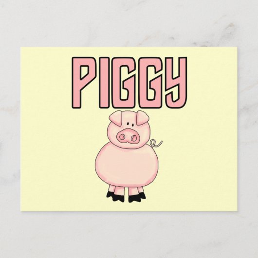 De T-shirts en de Giften van Piggy Briefkaart (Voorkant)