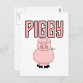 De T-shirts en de Giften van Piggy Briefkaart (Voorkant / Achterkant)